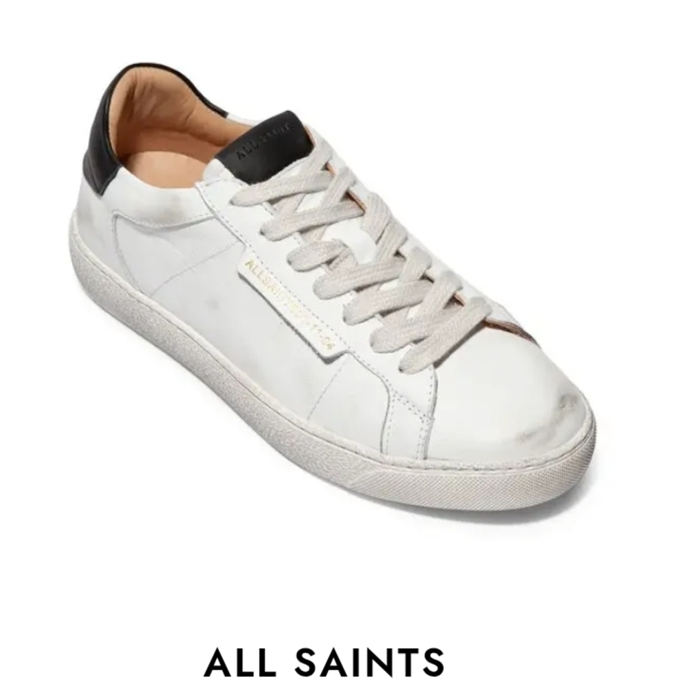 All Saints White and Black Men's Sneakers